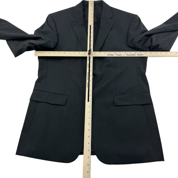 Roy Robson Black Reda Super 110 2 Button 1 Vent Blazer Mens Size 44R - Picture 8 of 10